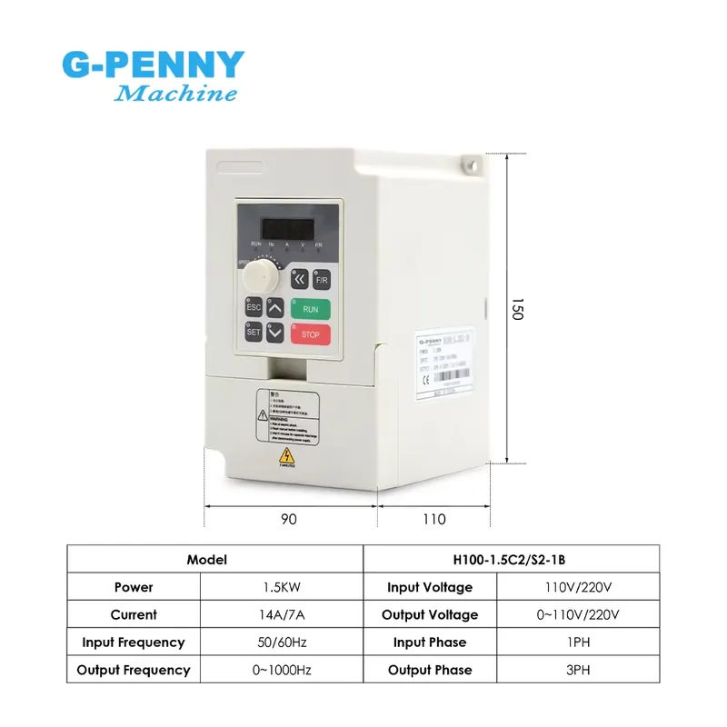 맞춤형 G-PENNY 110v/220v 1.5kw ER - Cnc Spindle Motor 리뷰 및 가격